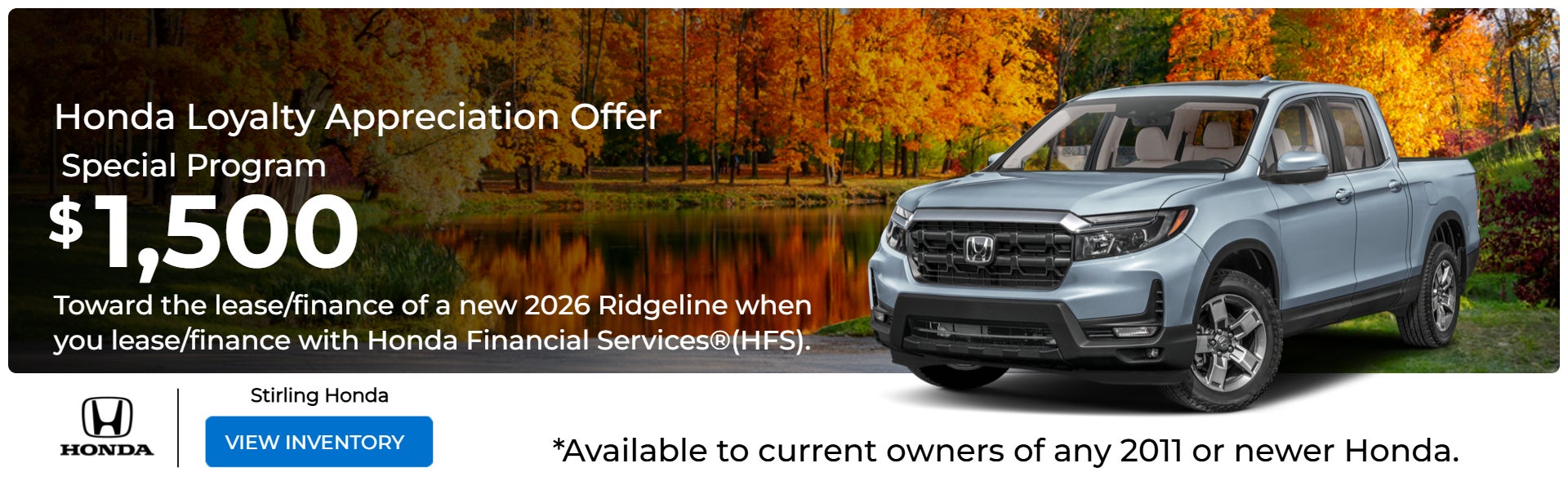 2026 Honda Ridgeline offer